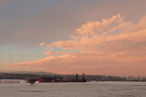 sun, sunset, norway, farm