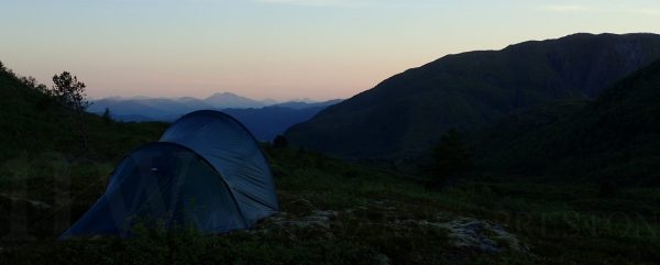 tent, mountains, sunset