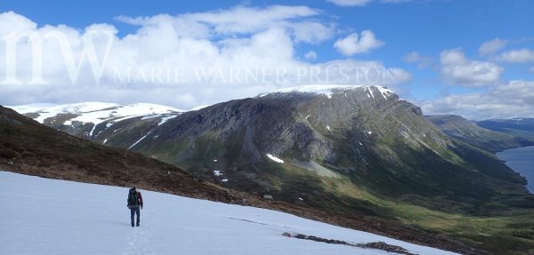 snow, mountains, lake, blue sky